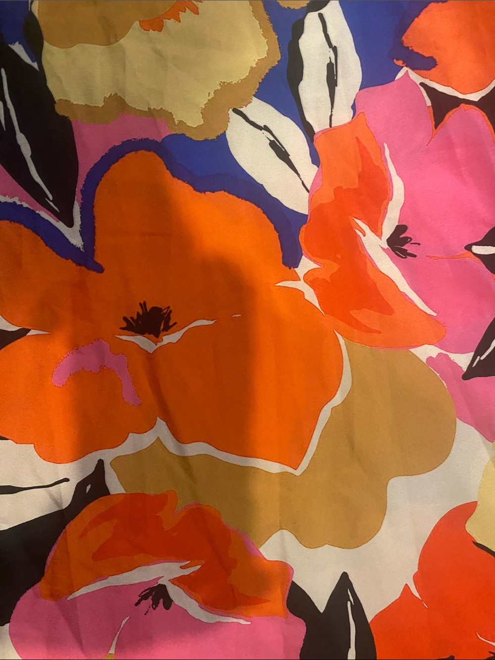 Rachel Zoe Orange Floral Print skirt with Pink and Purple Accents - Picture 6 of 7